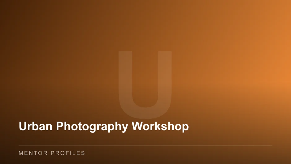 Photo Workshop — Mentor Profiles