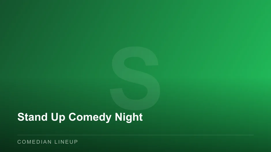 Comedy Night — Comedian Lineup
